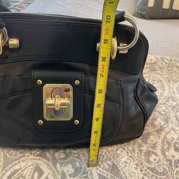 Vintage Y2K B. Makowsky Supple Black pebbles Leather Slouchy Tote Bag, Oversized - Picture 2 of 8